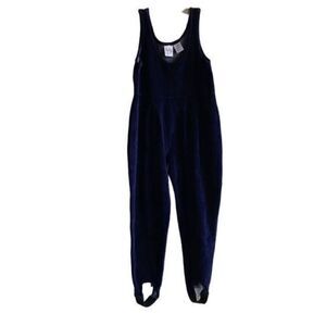 Badge girls, navy blue velvet/velour jumpsuit size 7/8 ￼